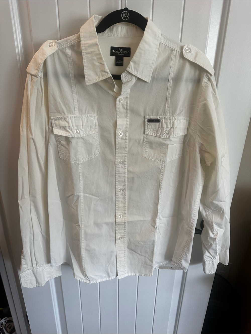 Marc Ecko White Casual Button-Down Shirt